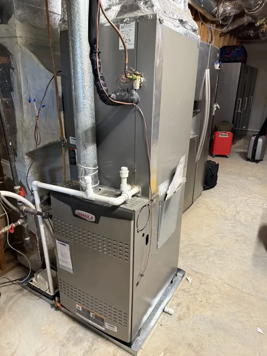 Residential furnace and air handler installation